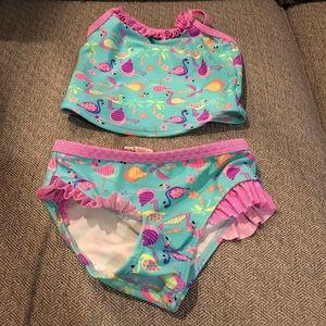 🎀🖤Flamingo Print Toddler Bathing Suit